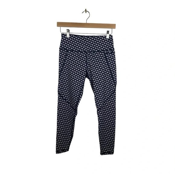 Sweaty Betty Power ⅞ Geometric Leggings in Navy/Lavender Size S - Picture 5 of 13